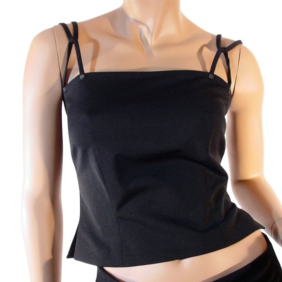St. John Tops - ST JOHN Griffith & Gray Spaghetti Strap Studded Cami Top 2 - Made in ITALY